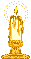 Pixel art of a candle.